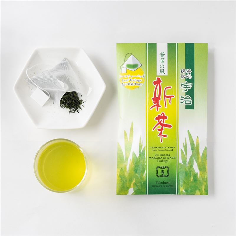 宇治新茶若葉の風ティーバッグ 4g×8袋入